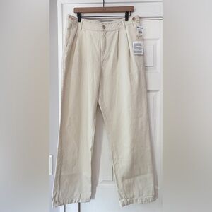 Top Shop‎ Cream Denim Trouser Pants Size 12 NWT